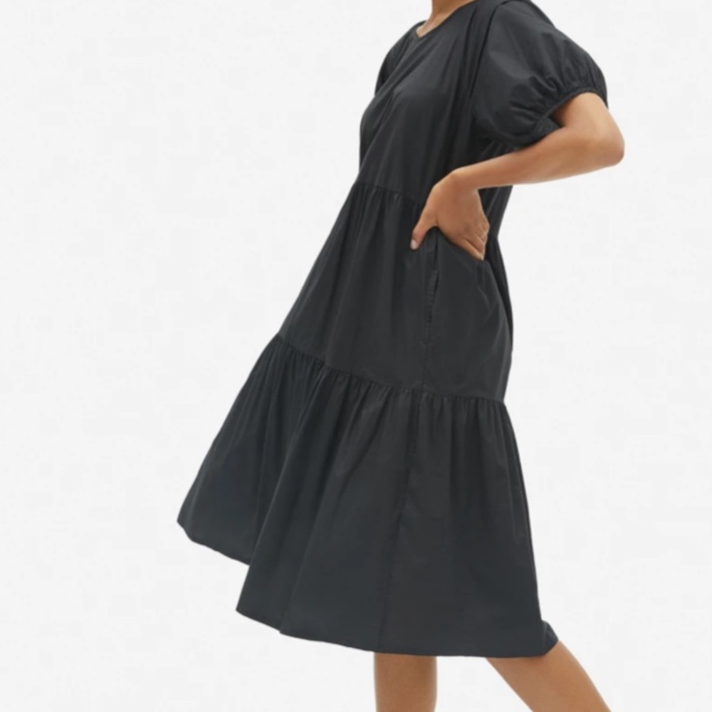 (Sold) Everlane | Black Tiered Midi Dress | 4